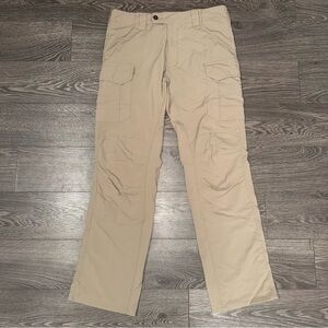 SOG Men's Pants Tan 32 x 32 Gorpcore Cargo Flat Front Comfy Water Repellent